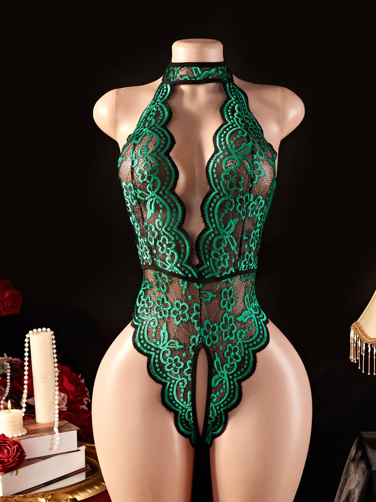 Exotic Costume Sleeveless Sexy Women Open Bra Crotchless Sex Underwear Porn Babydoll Dress  Lace Sexy Bodysuit Lingerie