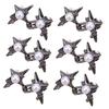 Broche Alfinete Ajustador de Cintura Pérolas Estrela Cruzada para Cintura de Calças Fecho Botão Broche Clipe Cintura Fitness Alfinete 3/6 Peças