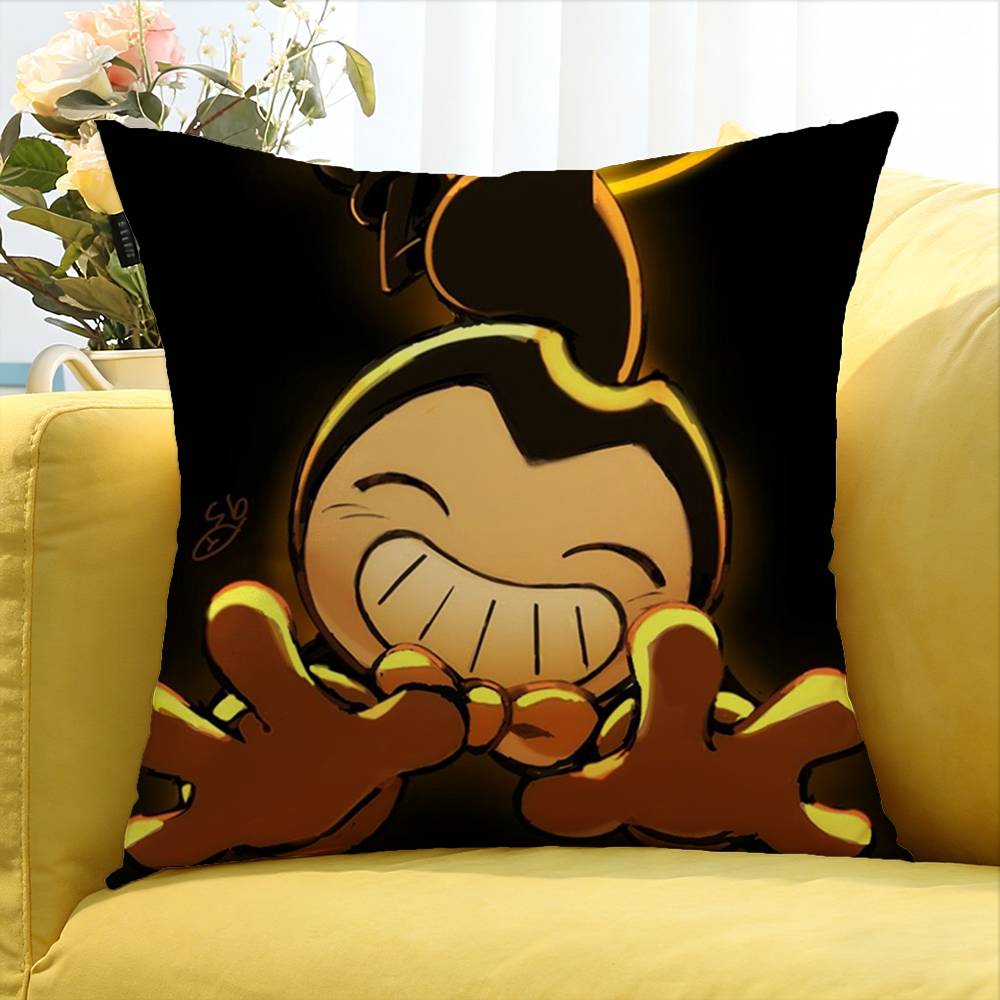 Game Bendy And The Ink Machine Various Sizes Square Pillow Case For Car Home Bedchamber Decor