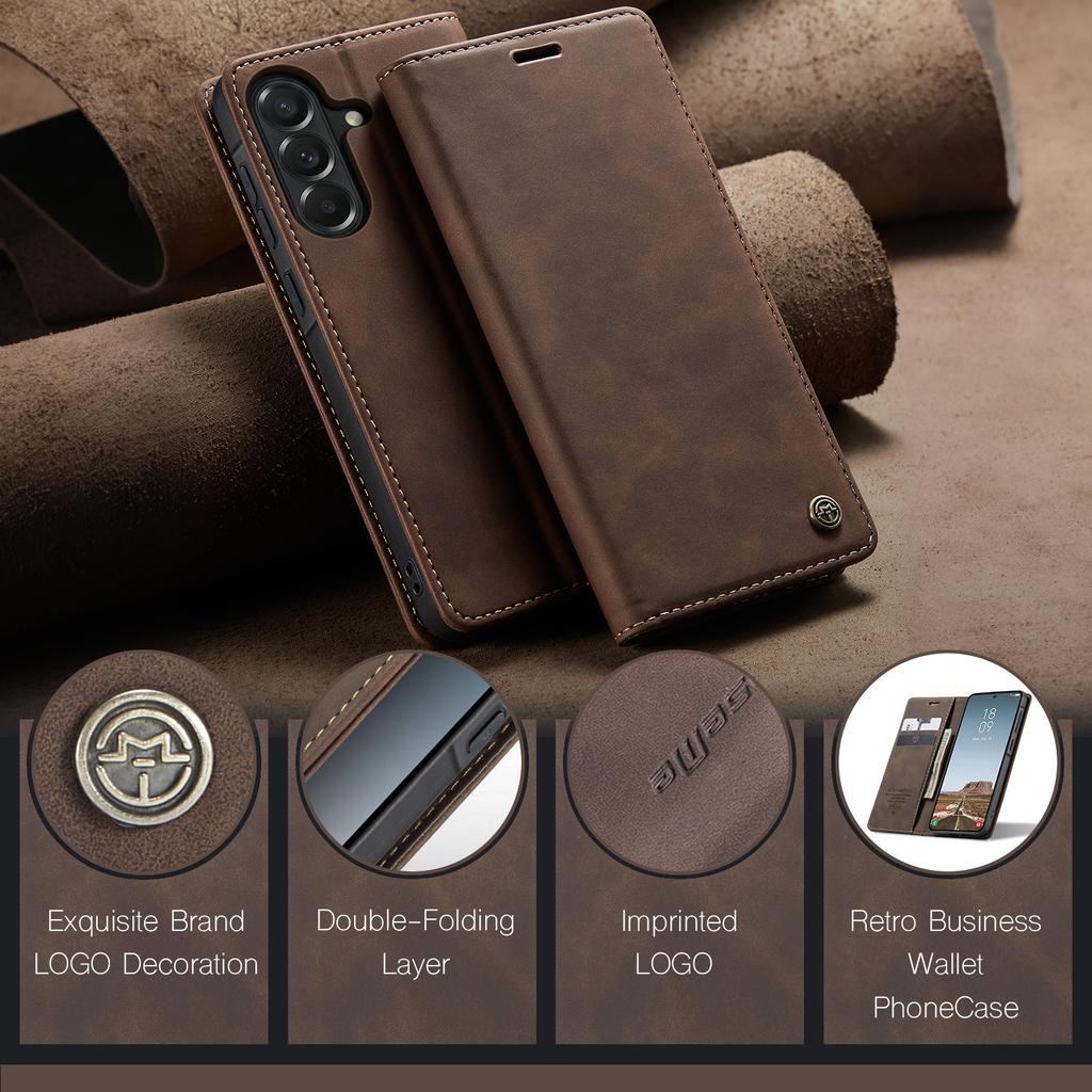 CaseMe Luxury Retro Magnetic Flip PU Leather Phone Case for Samsung Galaxy A37 Wallet Cover Phone Coque For Samsung Galaxy A57