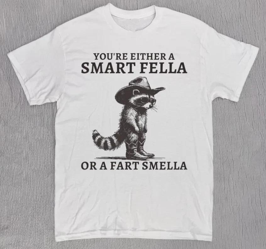 Retro Smart Fella Raccoon 90s Shirt, Funny Raccoon Vintage T-Shirt, Vintage 90s 2XL