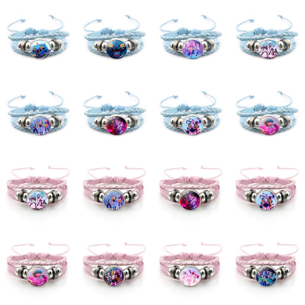 Dämon Kpop Jäger Geometrisches Legierungsarmband mit galvanisierter Oberfläche Geschenke