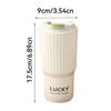 650Ml Cute Plastic Milk Coffee Cup With Lid Travel Sport Portable Large Capacity Water Cup Tumbler For Kids Adult