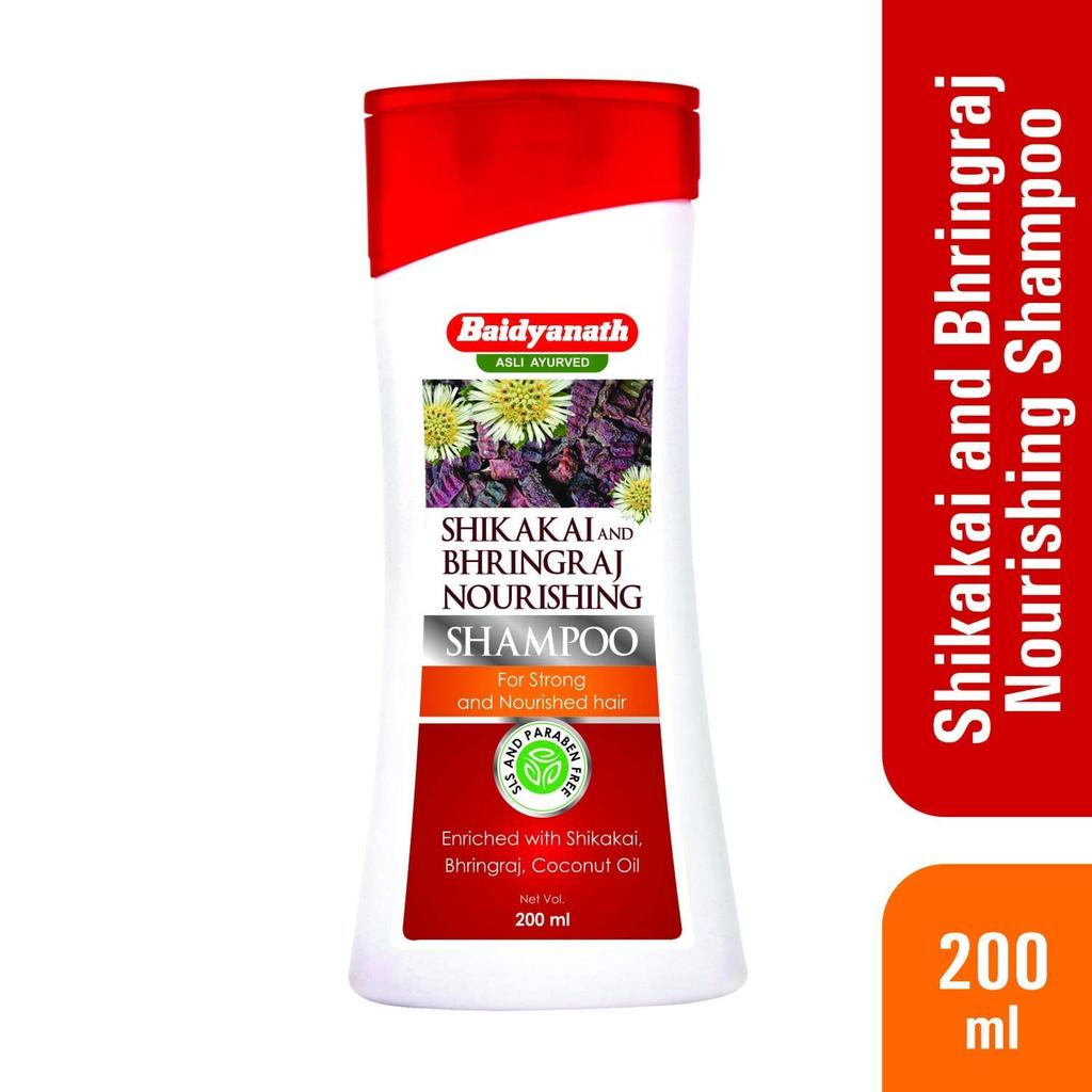 Baidyanath Asli Ayurved Shikakai Bhringraj Nourishing Shampoo 200 ML X Pack of 2 For Strong Hair