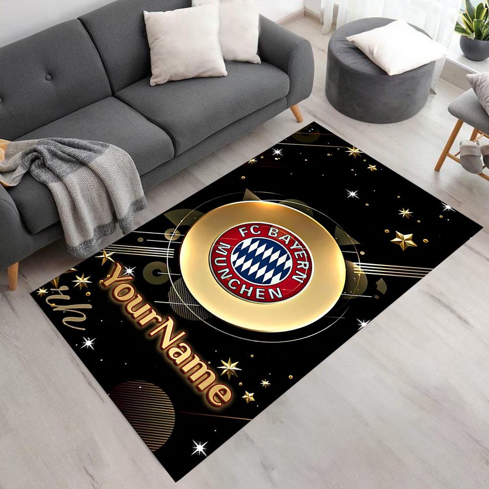 Bayern Munich Personalized Text Floor Rug Office Rug Perfect for Balcony Dining Room Bedrooms Playrooms Anti-slip Rug Decorate Offices