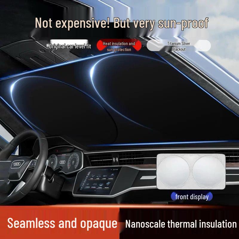 2026 Dual Ring Car Sunshade 150x70 cm