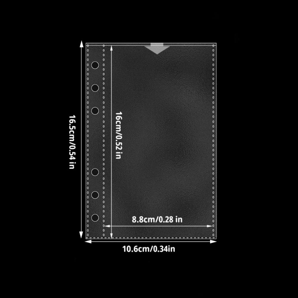 Inner Page Card Binder A6 Photocard Binder Sheets Transparent PP Acid Free Photo Album Refill Pages Multiple Pockets Sleeve