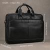 Best Quality Genuine Leather Briefcase Crossbody Messenger Bag Business Laptop Bag Offical Daily Shoulder Bag 15.6 16 17 Inch