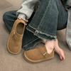 Flat Bottom All-inclusive Doudou Shoes Boken Shoes Women's 2025 New Spring and Autumn One-pedal Lairen Loafers Boken Single Shoes