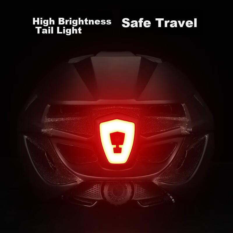 WestBiking Integrated One-Piece Bicycle Riding Helmet with Tail Light Safety Cap