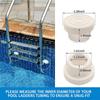 Rubber Bumpers for Pool Ladders 2 Pcs White Fit For 1.90 Inch Tubing 2.25 Inch Outer Diameter For 1.80 Inch Inner Diameter
