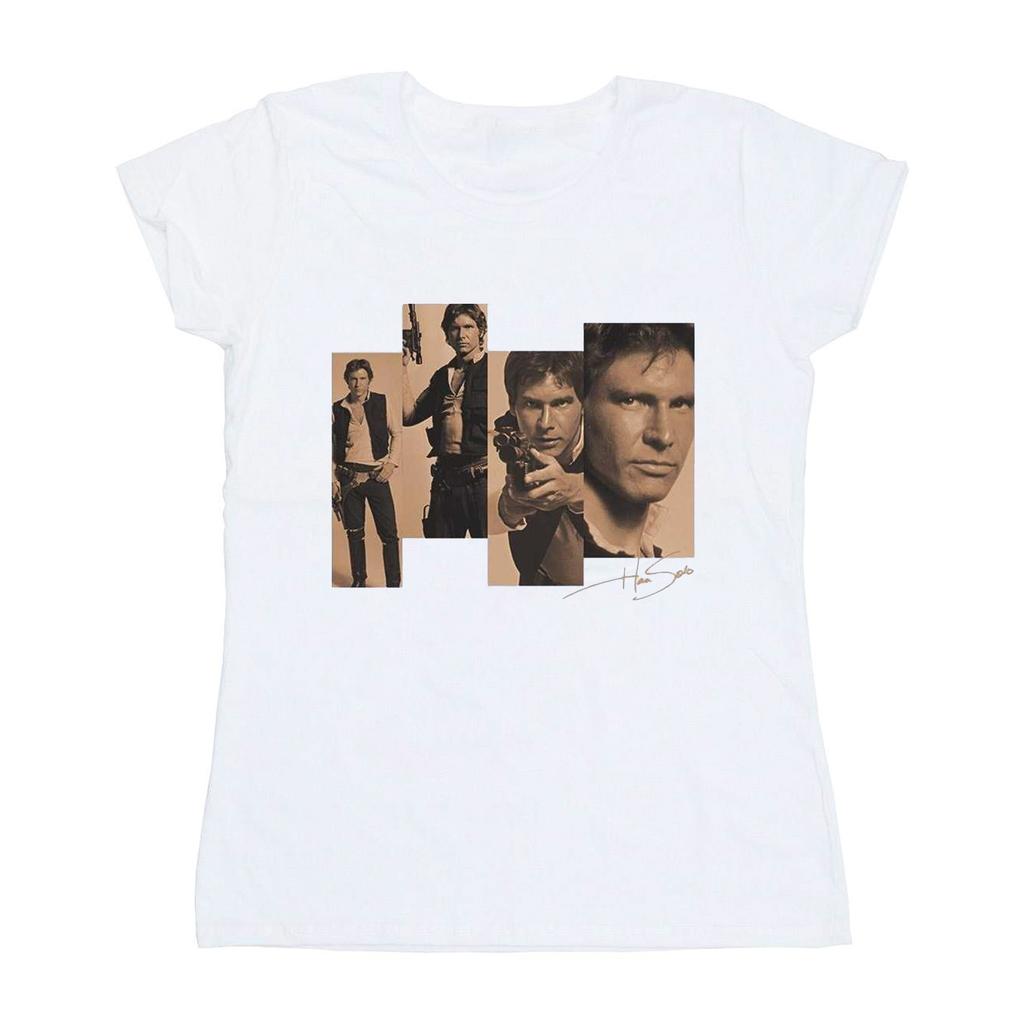 STAR WARS Damen/Damen Han Solo Photoshoot Baumwoll-T-Shirt