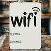 Vintage Rustic Metal Wall Sign - WiFi Network & Password Decor, Iron Art for Home, Office, Café, &Garage, Suitable for Indoor/
