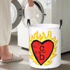 Clothes Over Bros Heart Logo Foldable Laundry Baskets Dirty Clothes Toys Storage Basket Large Waterproof Hamper