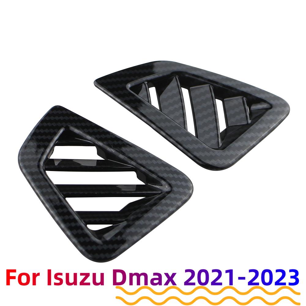 2Pcs Dashboard Air Vent Cover for ISUZU DMAX D-MAX 2026 2026 2026 AC Outlet Trim Carbon Fiber Sticker Interior Accessories
