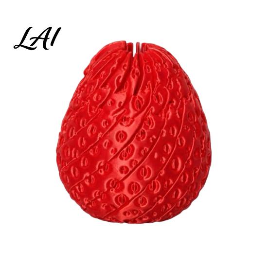 PLA Strawberry Toy 3D Printed Twisting Toy Stress Relief Slippery Fidget Articulated красный