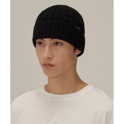 Authentic Cable Wool Beanie Black CO2404CA02BK 279558