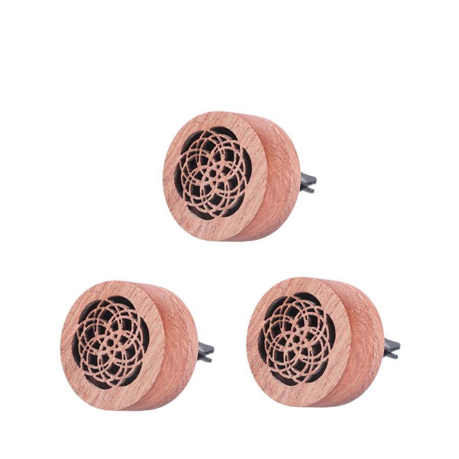Wooden Aroma Diffuser Car Essential Oil Diffuser Car Vent Clip Wooden Carved Aromatherapy Diffuser Car Air Freshener Auto Decor