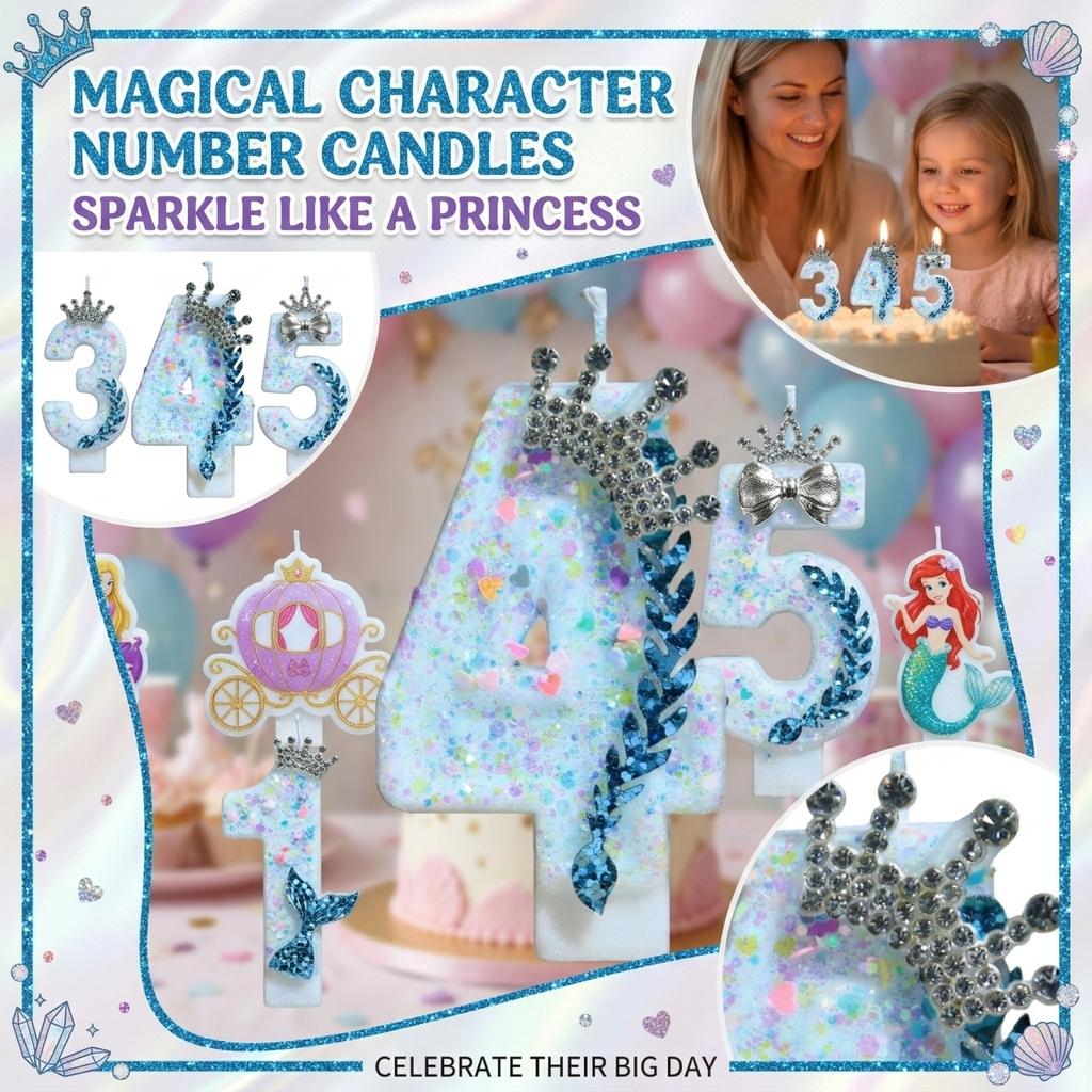 Fashion Cartoon Creative Birthday Candles Party Digital Candles