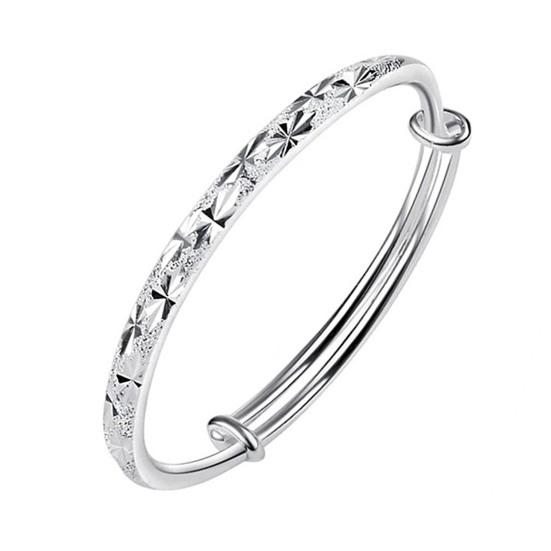 

Женский браслет медно-серебристого цвета, изогнутый, регулируемый, гладкий, полированный, с блеском, на запястье, подарок на годовщину дня рождения, легкий браслет C