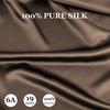 PiccoCasa Silk Pillowcase, 100% Silk, 19 Momme, Zippered, Moisture-Wicking, Glossy, Smooth, Double-Sided, Brown, 40x80cm