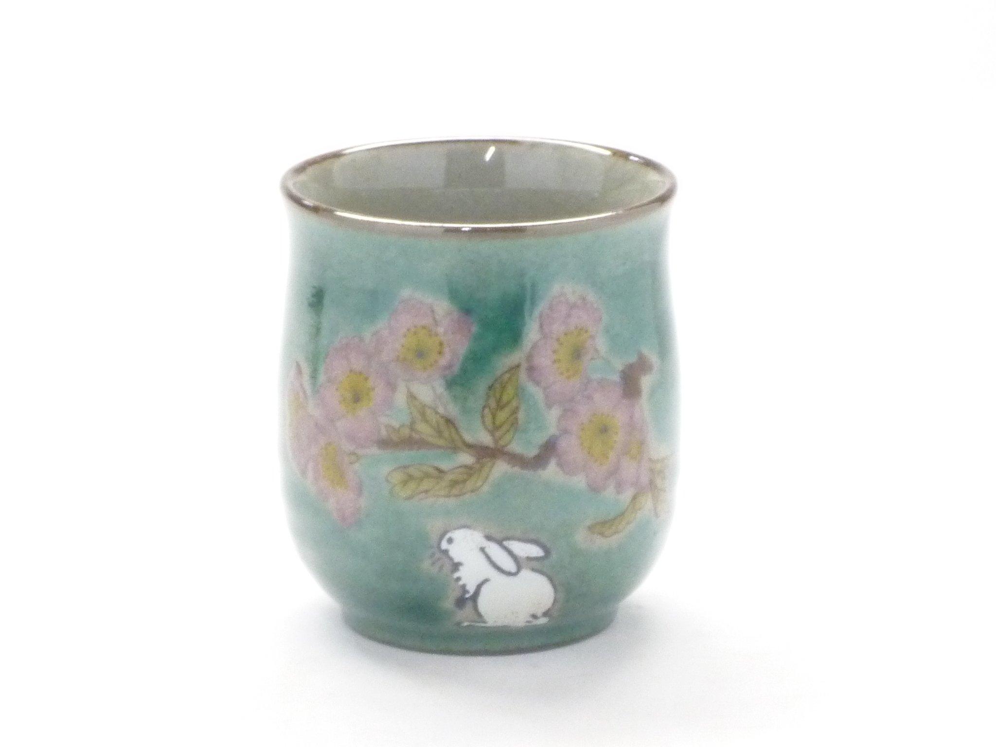 

Чай Кутани Большой белый кролик Сомэй Ёсино зеленая роспись Керамика 180 мл [Чашка для горячего] [Задняя фотография]