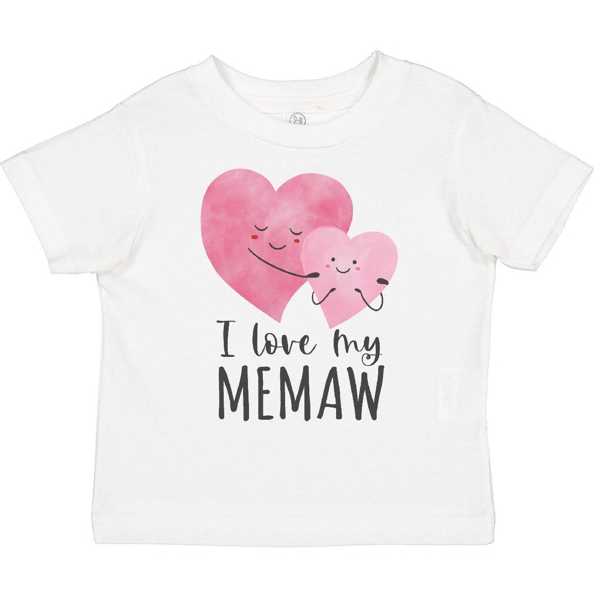 Inktastic I Love My Memaw Toddler T-Shirt Memaws New Grandma Grandmother Big You 120
