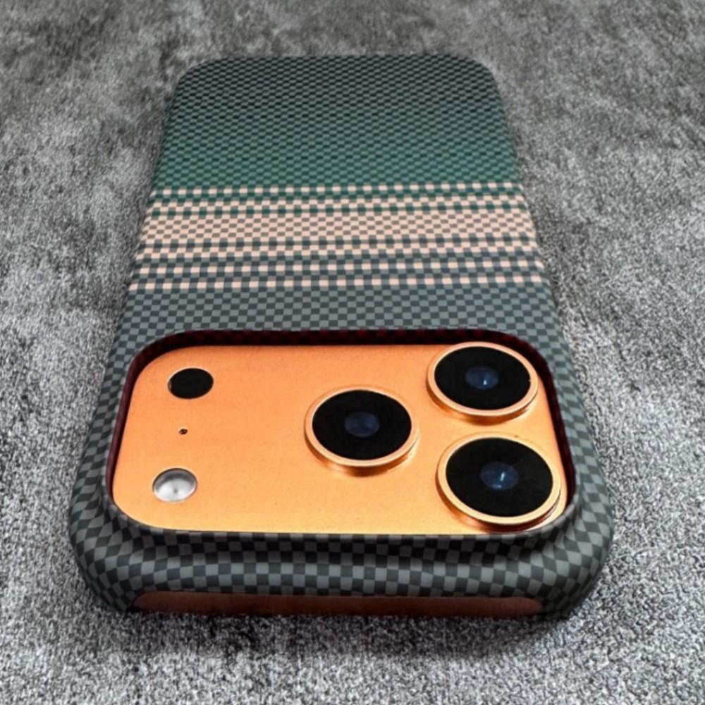 Frameless Splicing Carbon Fiber For Magsafe Case For iPhone 17 Air 16 15 14 13 12 Pro Max Plus 17ProMax Magnetic PC Armor Cover