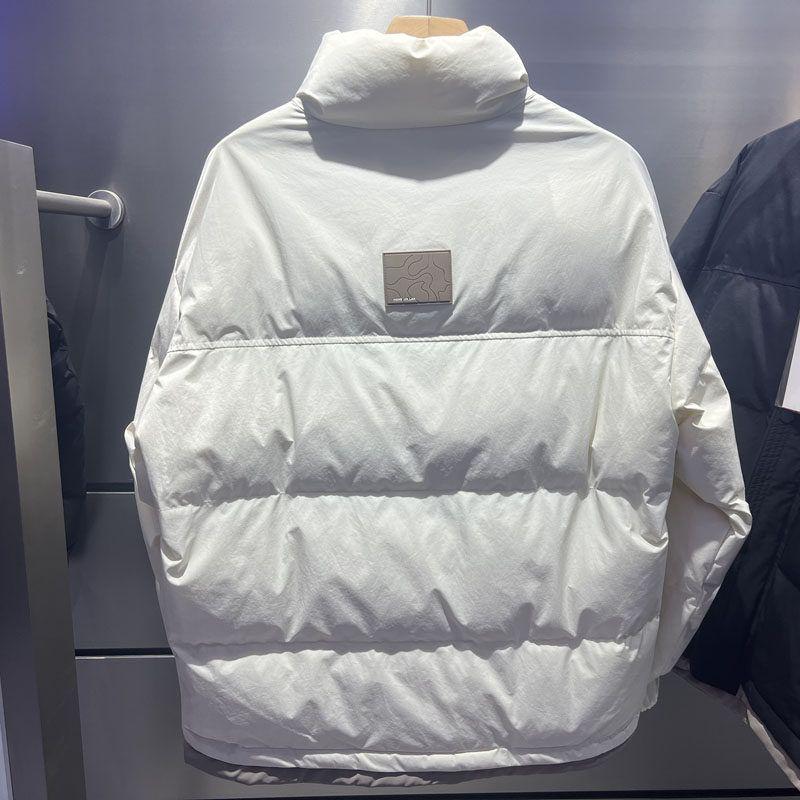 2025 Winter New Style Stand Collar down Jacket for Men, Casual Warm White Duck down Fashionable Student Coat Trend