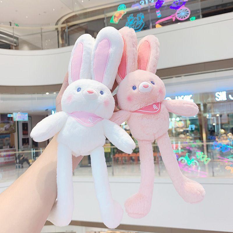 Adorable Rabbit Plush Keychain With Pullout Ears And Legs