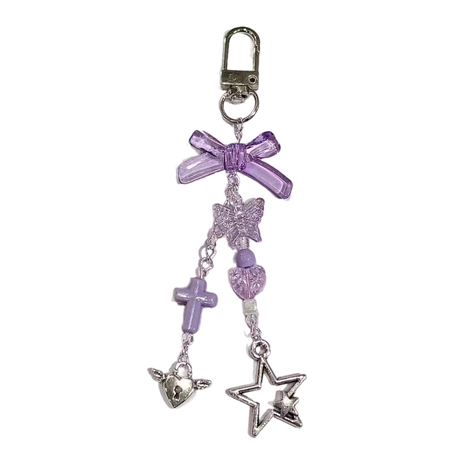 Милый брелок с подвеской в виде звезды и сердца — фото 5