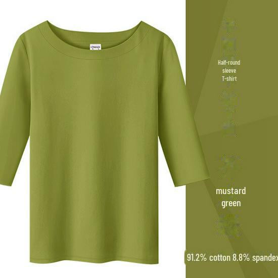 

Женские облегающие футболки с коротким рукавом — идеальный вариант для весны и осени, идеально подходят в качестве нижнего белья. XL горчичный/зелёный