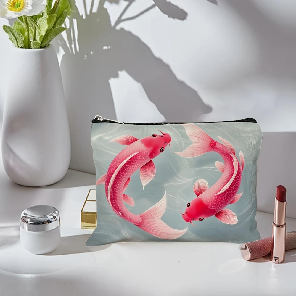 A Exquisite Fish Design Makeup Bag- Multifunctional Zipper Pouch, Jewelry Storage Bag, Perfect Travel Zipper Small Storage Bag.