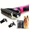 Double-sided Pet Comb | Anti-knot Tool for Dogs and Cats - Efficient Grooming Brush for Thick Curly Long Coats