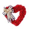 Heart Shaped Wreath Valentine's Day Wreath Multifunctional Hanging Ornament for Festival Window Front Door Engagement Decor