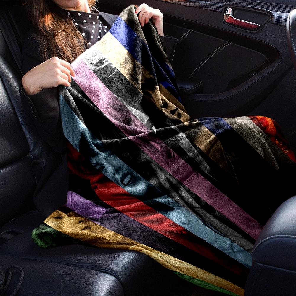 Colorful Portraits Women Blanket Soft Throw Blanket For Home Bedroom Bed Sofa Travel Office Solid Christmas Blanket
