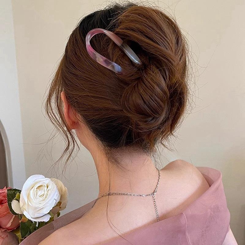 Chinese-style New Chinese Retro U-shaped Acetate Hairpin Fashion Gold Label Simple Hairpin Hair Accessory
