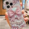 Large Pink Bow Anti-Fall Transparent Case for iPhone 14-17 Pro Max