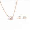 MAYBETOI 14k Frida Oval-Cut Baguette Twin Necklace