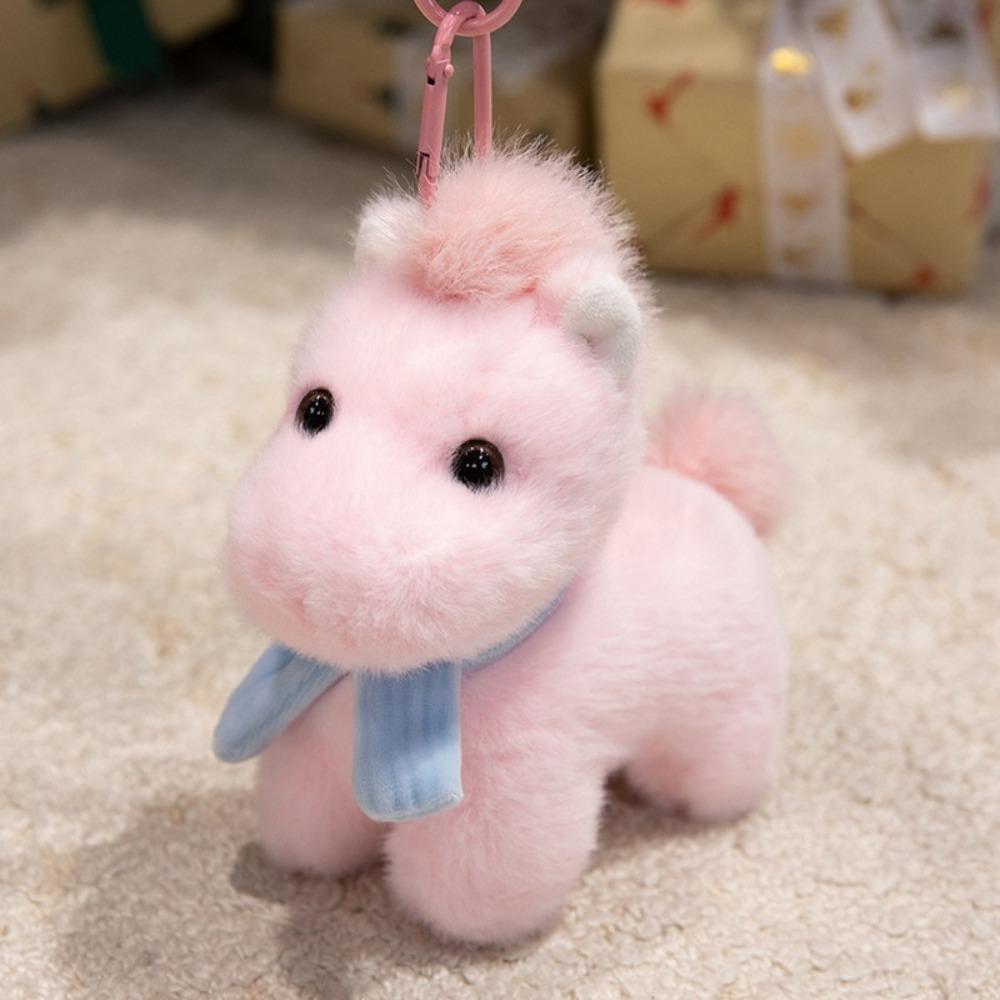Stuffed Horse Stuffed Toy Keychain Keyring Simulation Horse Toy Keychain  Birthday Gift