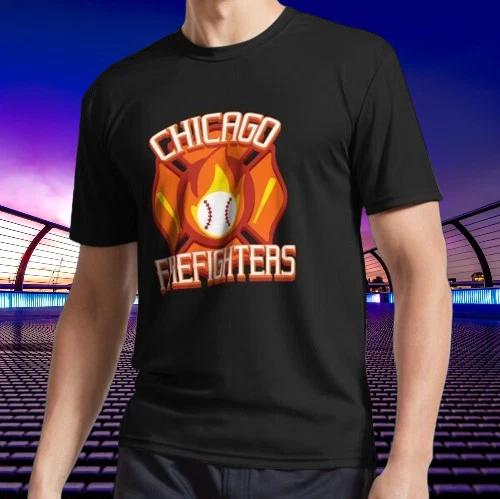 New Shirt Chicago Firefighters Logo T-Shirt Funny American Usa Unisex Size S-5XL 3XL