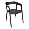 Black Bow Plastic Chair with Armrests
