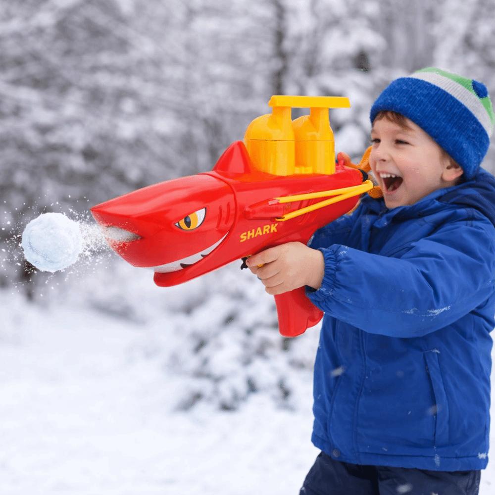 No Battery Snowball Launcher Creative Design Snowball Maker Shark Snowball Launcher  Kids Play