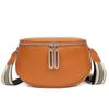 Leather Women's Bag First Layer Cowhide Saddle Bag Women's Bag New Trendy Fashion Casual Breast Bag Shoulder Messenger Bag
