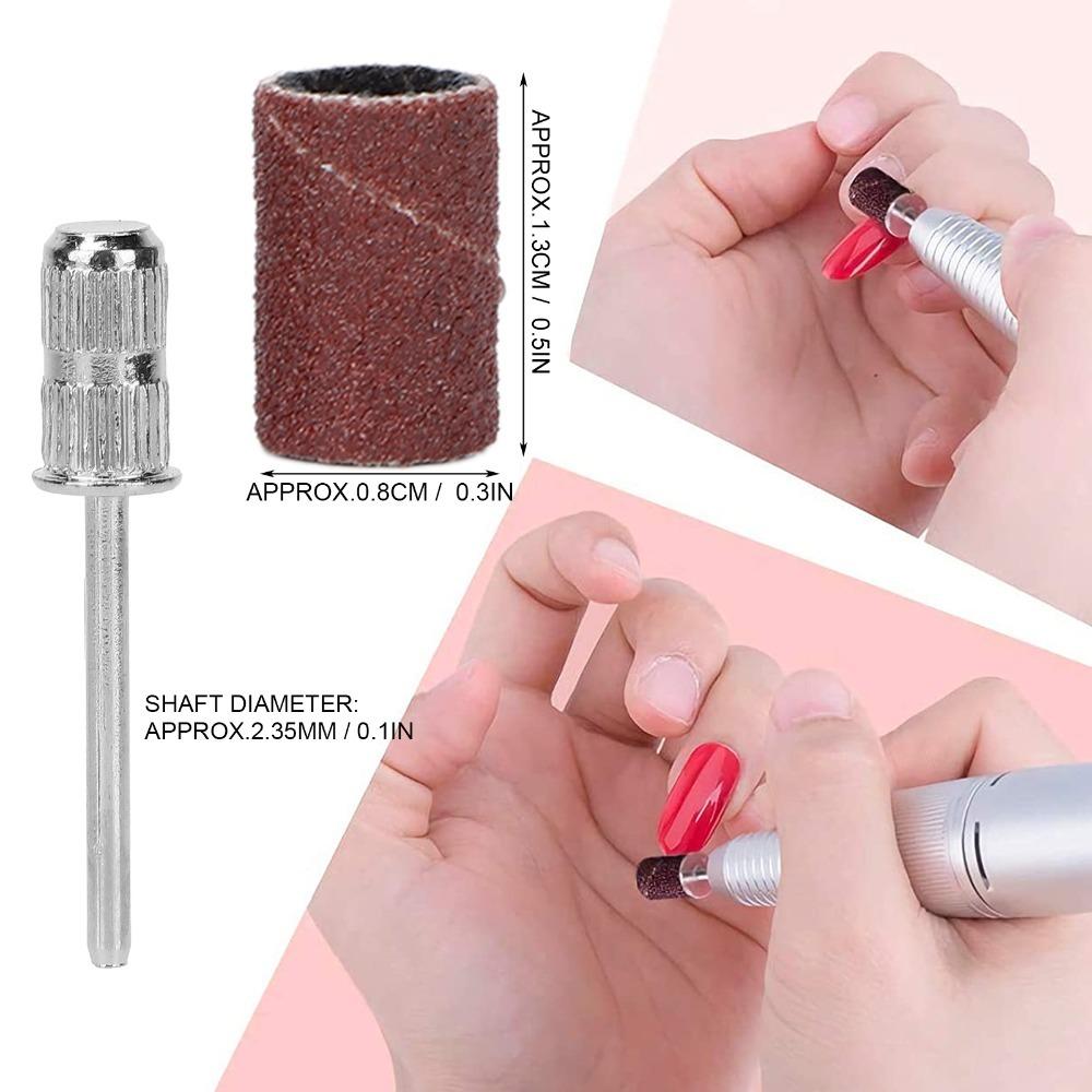 210pcs Electric File Compatible Nail Sanding Bands Pedicure Sanding Bands  For Gel Manicures