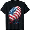 4th of July American Football USA Flag Graphic Unisex T-Shirt