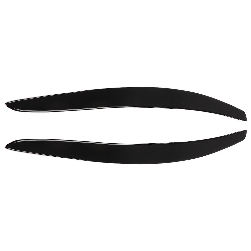 2 Pcs Headlight Eyebrow Glossy Black Trim Front Left Right Decoration for 3 Series Coupe E92 2006‑2012
