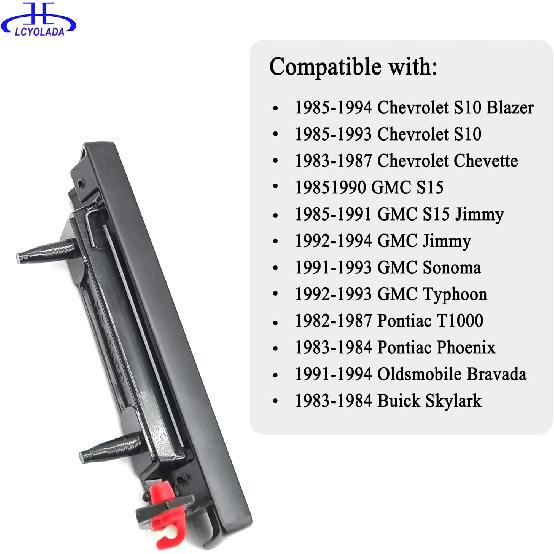 Metal Outside Exterior Door Handles for 1985-1994 Chevrolet Chevy S10, Front Left Driver & Right Passenger Side Replaces 15969376 15969377