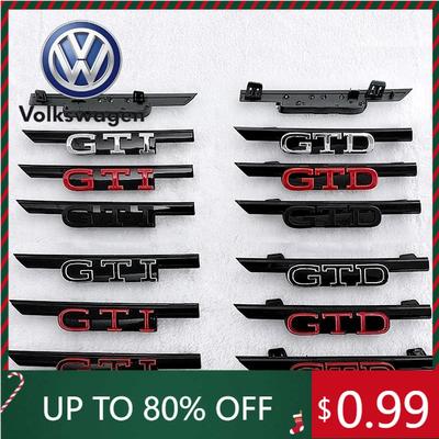 2026 Caldo Per VOLKSWAGEN VW 1pz ABS GTI GTD Logo Distintivo di Ricambio per Griglia Cofano Anteriore Auto Per Volkswagen VW Golf 8 Rline GTI Polo