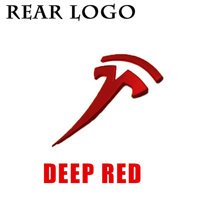 For Tesla Model 3 Model Y Car Logo Badge Car Front Grille Rear Trunk Emblem Head Front Rear Boot Tailgate Sticker Auto Accessory